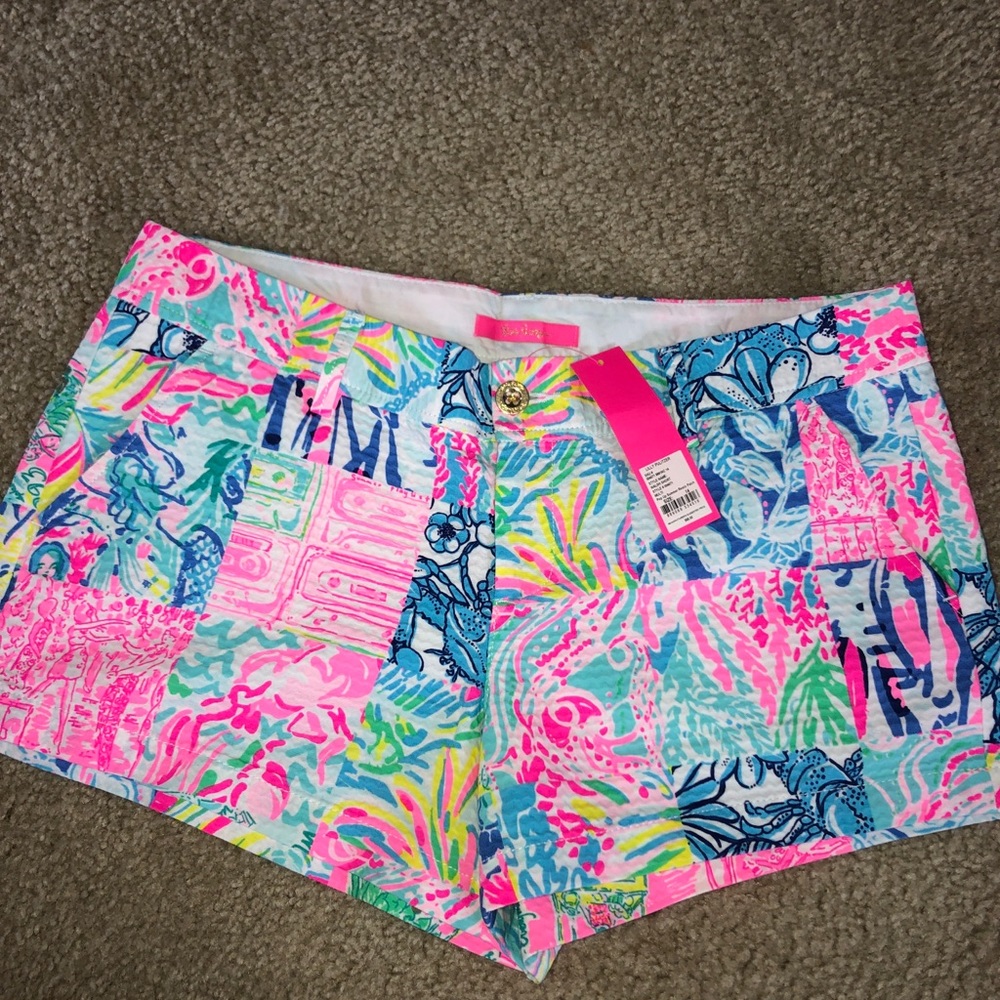 NWT Lilly Pulitzer Walsh Short Pop Up Summer Sz 14